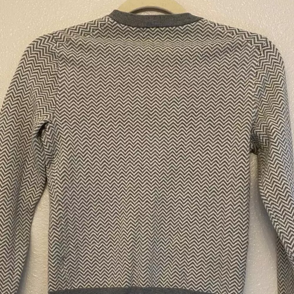 J Crew Gray Chevron Print Button Front Cardigan S… - image 4